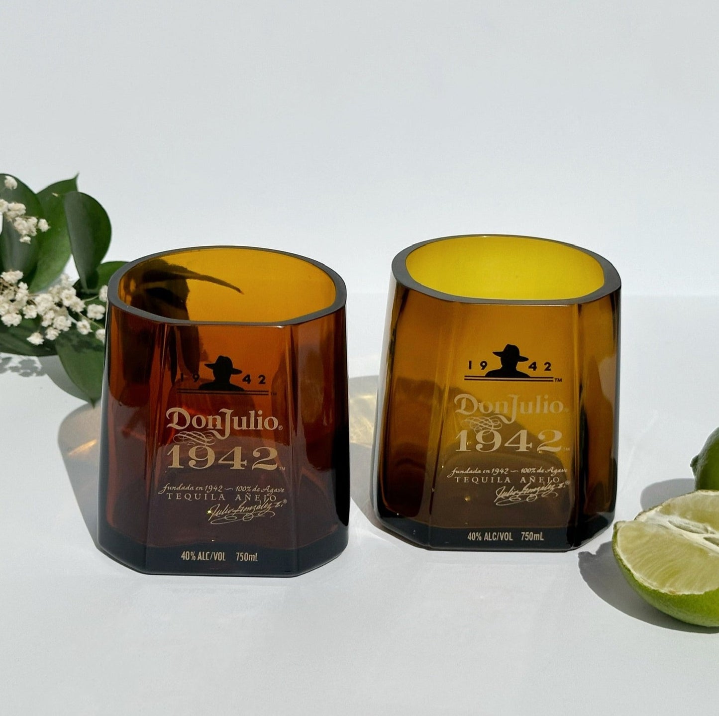 1942 Tequila Tumbler Rocks Drinking Glasses - Set of 2