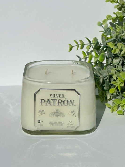 Patrón Silver Tequila 750ml Candle