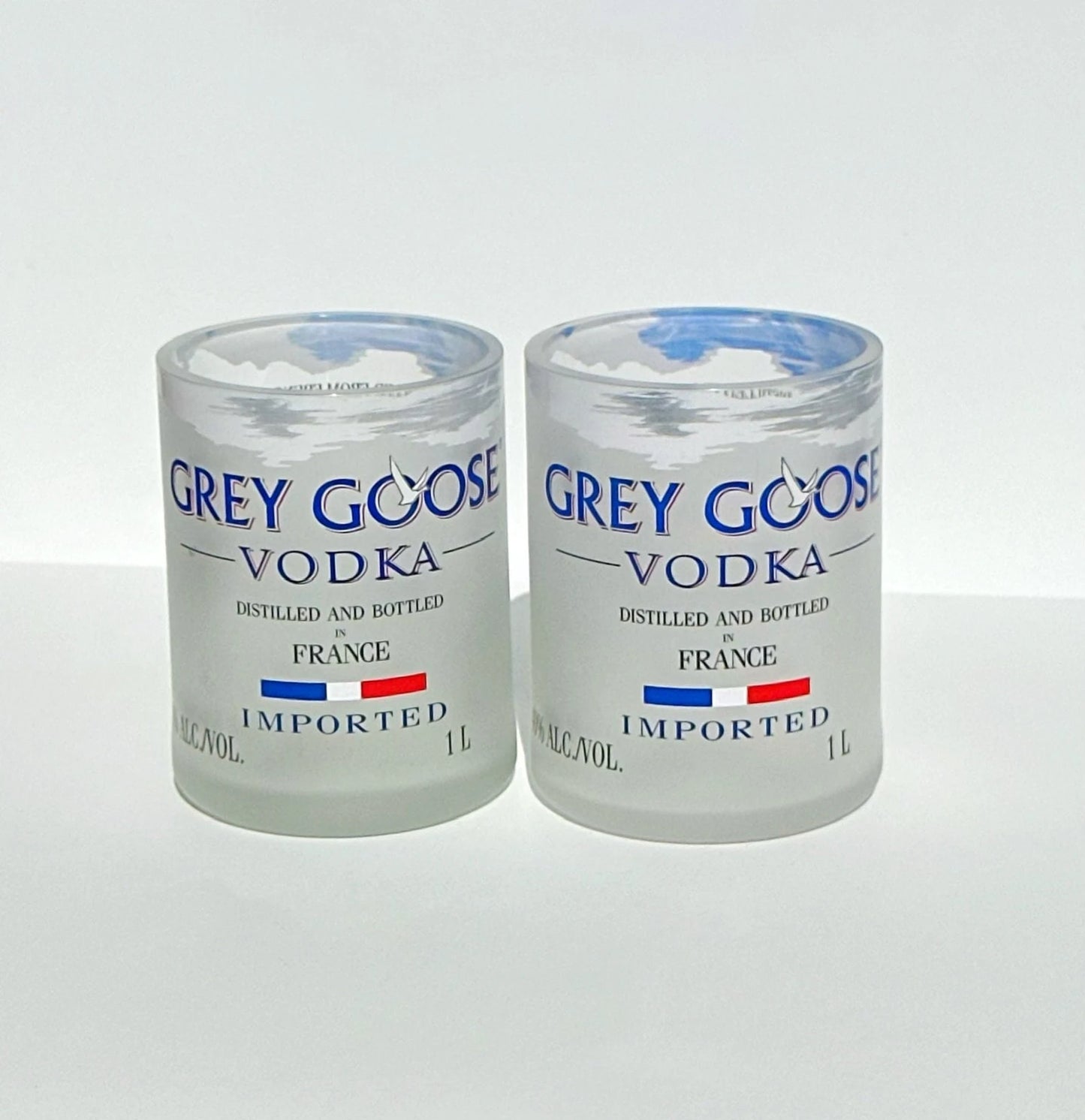 Grey Goose Vodka Tumbler Rocks Drinking Glasses - Set of 2